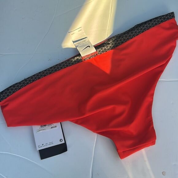 Nike Hydralock Fusion Reversible Bikini Bottom in Habaneror Orange / Grey Sz L - Picture 3 of 4